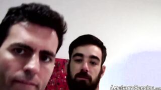 Bearded jock has mutual cock sucking with smooth gay lover
