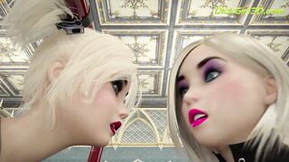 Dominant 3D Dickgirl Hardcore Throat Fuck