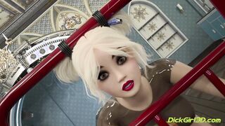 Dominant 3D Dickgirl Hardcore Throat Fuck