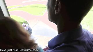 blowjob  tiny teen gags on big dad cock