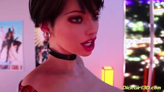 ULTRA Realistic 3D Shemale MILF Masturbates