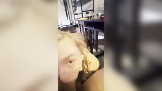 Redhead Slut Deepthroat Blowjob