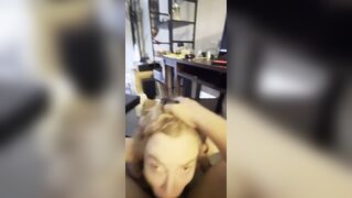 Redhead Slut Deepthroat Blowjob