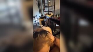 Redhead Slut Deepthroat Blowjob