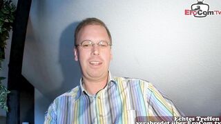 German turned on old grandma make real sex date with stranger at casting