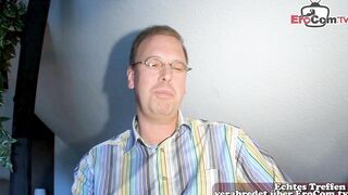 German turned on old grandma make real sex date with stranger at casting