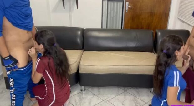 Girlfriend Swapping at the Dance Rubbed Strong in the Ass