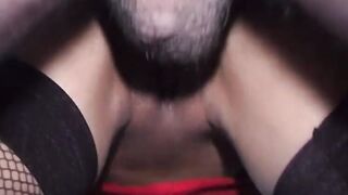 English girl dressed as whore pleases her sir like slut