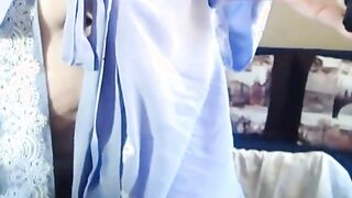 Blonde Chick sucks and fucks dildo