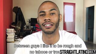 Straight jock takes money for raw bareback threesome POV