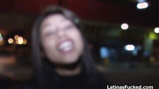 Parking lot pickup ends lucky with slutty Latina