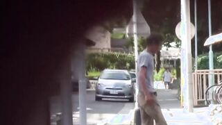 Japanese babe taped peeing in public by voyeur
