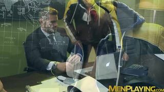 Office hunk Dato Foland hammered by stud Landon Conrad