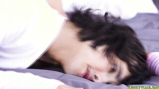 Femboy Kayla seductively feeling himself up