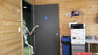 Stepdad pranks his stepson with spooky stuff