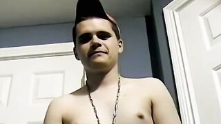 Straight guy Bruce enjoys pumping out a huge load of hot cum