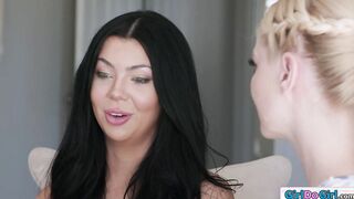 Busty milf is inexperienced babes first