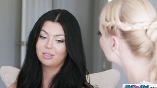 Busty milf is inexperienced babes first