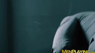 Trent King playing with his massive dick while being filmed