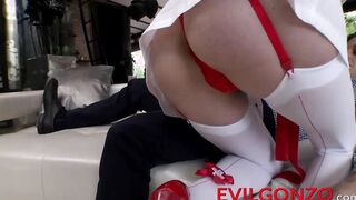 Mary Wet is wearing her sexy red lingerie for this occasion