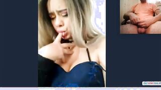 Horny blonde got amazing natural tits