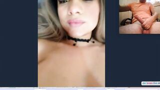 Horny blonde got amazing natural tits
