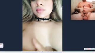 Horny blonde got amazing natural tits