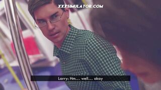 Stranger Fucks Horny Brunette MILF in Public Bus