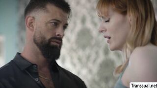 Lianna Lawson a redhead TS hottie is analed by lover