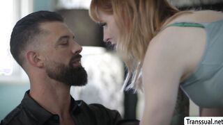 Lianna Lawson a redhead TS hottie is analed by lover