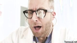 Aroused shemale Kasey Kei fucks doctors tight ass