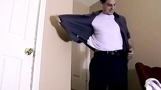 Straight guy Chris shows us his solo skills in his bedroom