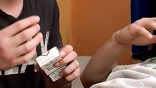 Adorable young man engages with self pleasure cumming hard