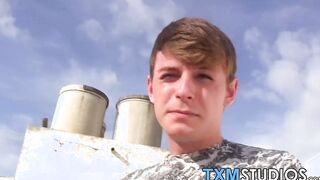 Gorgeous twink barebacked before creampie POV style