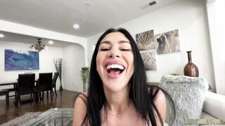 Busty daughter seduces her step father