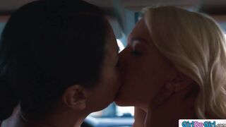 Asian milf dominates busty Kenna James