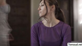 Trans Ariel fucks friends fiancee in front of him