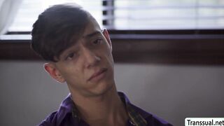 Trans Ariel fucks friends fiancee in front of him