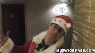 Redhead MILF with big boobs gives an unforgettable blowjob