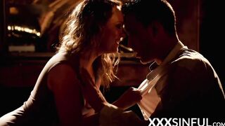 Passionate cock sucking turns into pounding with creampie