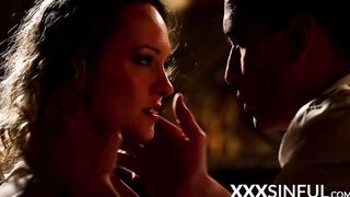 Passionate cock sucking turns into pounding with creampie