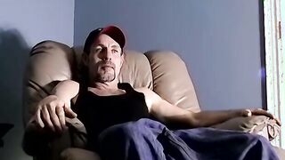 Handsome amateur dude Bobby unloading a big portion of jizz
