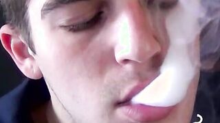 Sensual dick stroking after smoking session fantasy