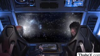 Sexy Tbabe astronaut gets analed by her friend