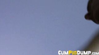 The handsome stud helps himself with two enormous dicks
