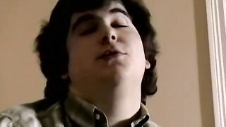 Chubby amateur bi dude Nick strokes his massive cock