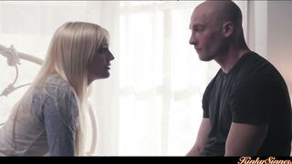 Blonde girlfriend giving bf erotic sex