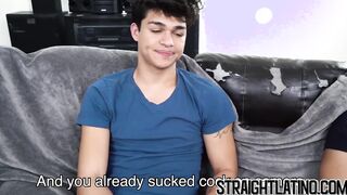 Two straight Latins bareback while deviant guy films them