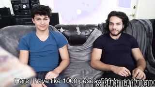 Two straight Latins bareback while deviant guy films them