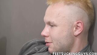 Twinks playing with their sexy feet before fucking hard